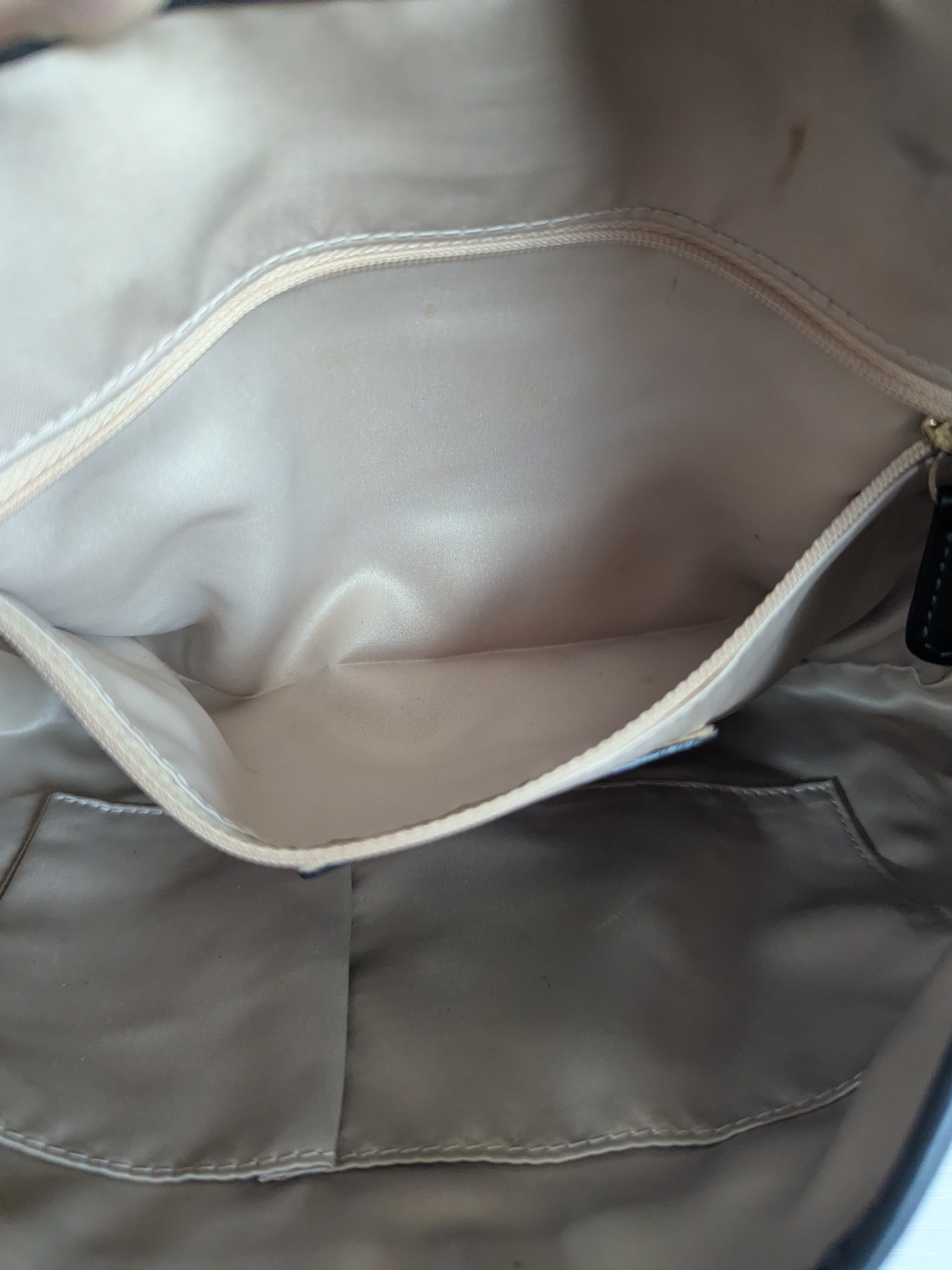 Coach Brown Signature Canvas and Black Leather Shoulder Bag - Picture 11 of 14